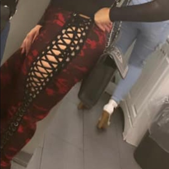 Camo pants, side ties - Picture 3 of 3